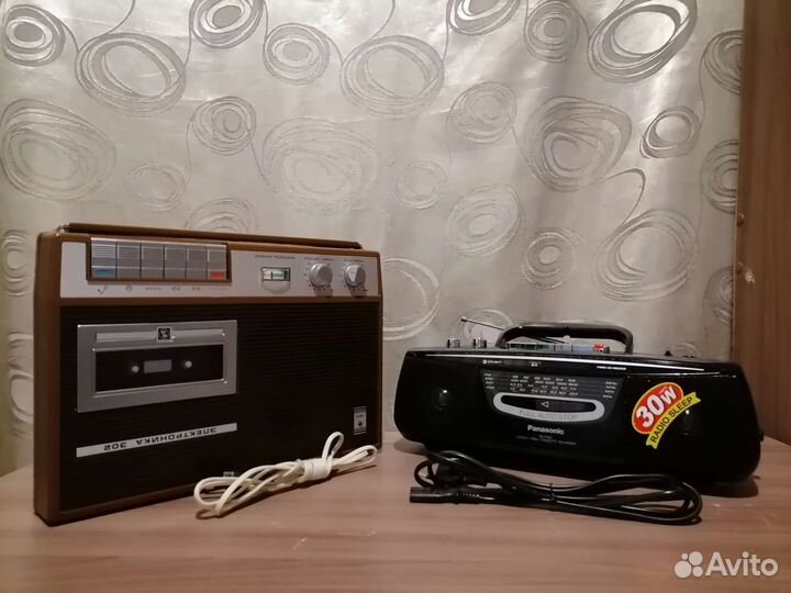 Магнитофон Электроника 302 магнитола Panasonic