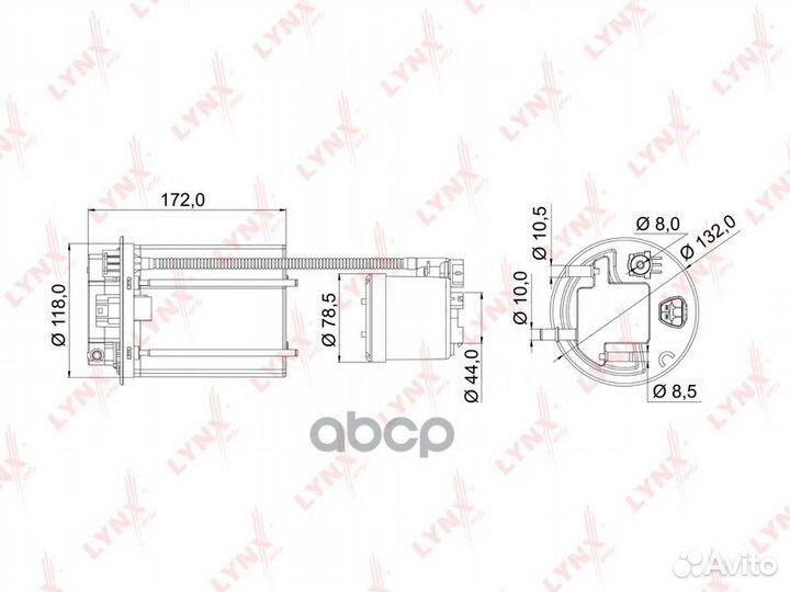 Фильтр топливный LF985M lynxauto