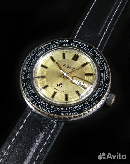 Винтажные Советские мужские часы СССР Ракета Город