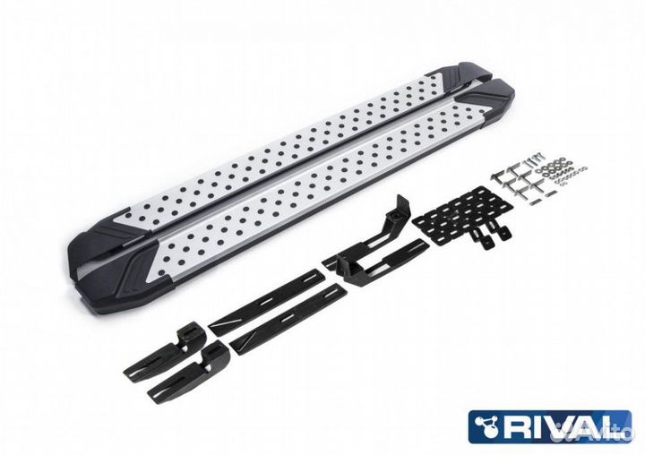 Пороги-подножки Toyota Rav 4 2013-2019 Bmw-Style