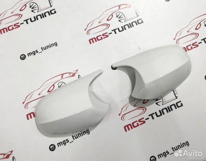 Крышки зеркал M3 белые на BMW 3 E91 рест