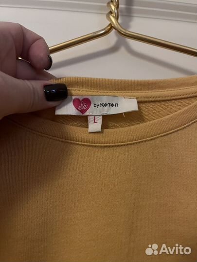 Трикотажная кофта Coton горчичного цвета 48-50