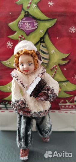 Ватные елочные игрушки набор