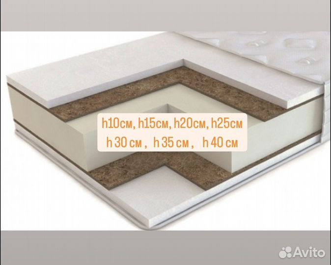 Матрас жесткий беспружинный