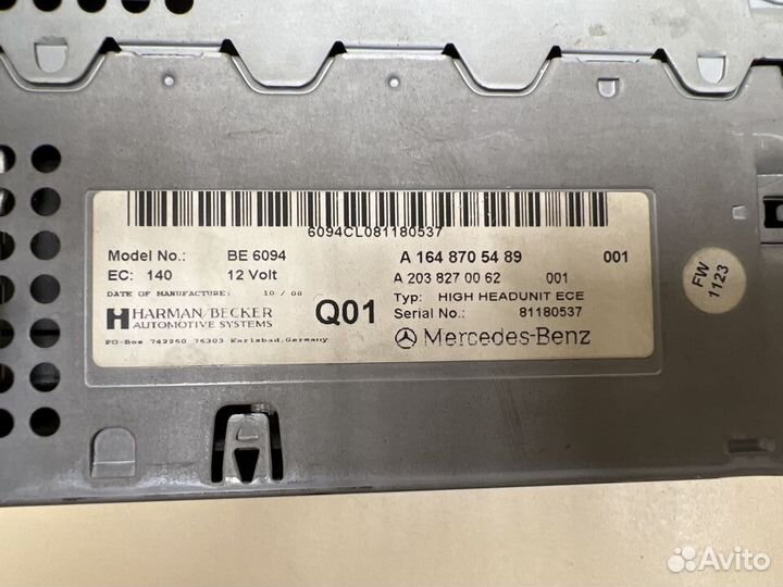 Магнитола Mercedes W164 ML