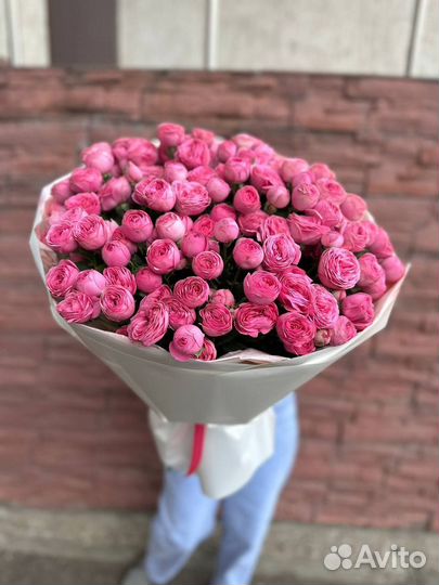 Авторские букеты из пионовидной розы