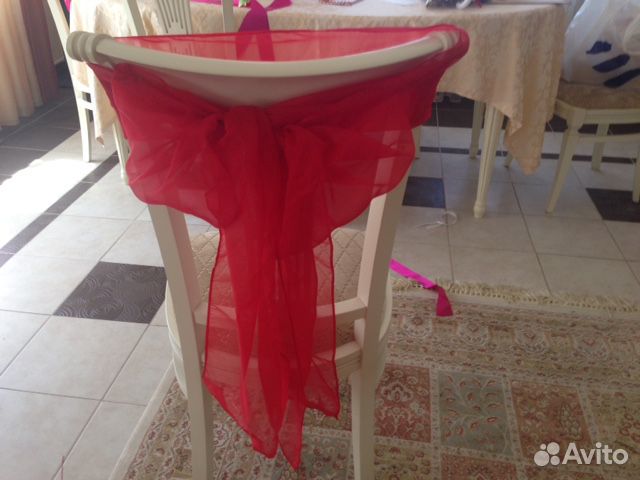 Свадьба бант на стул