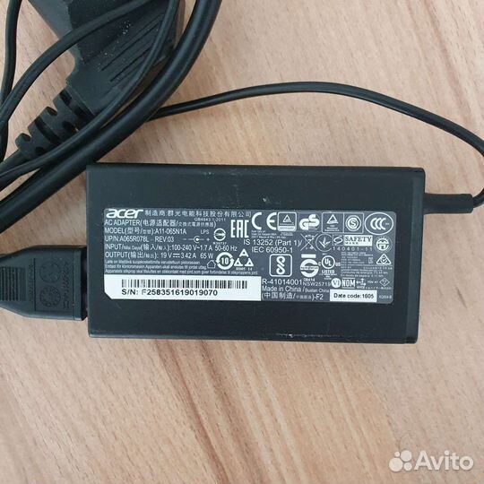 Зарядное устройство для ноутбука acer