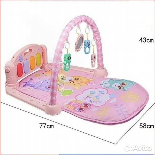 Развивающий музыкальный коврик с пианино. Новый