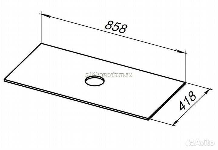 Allen Brau Liberty 1.33008.G-S Столешница для мебели, серая структ