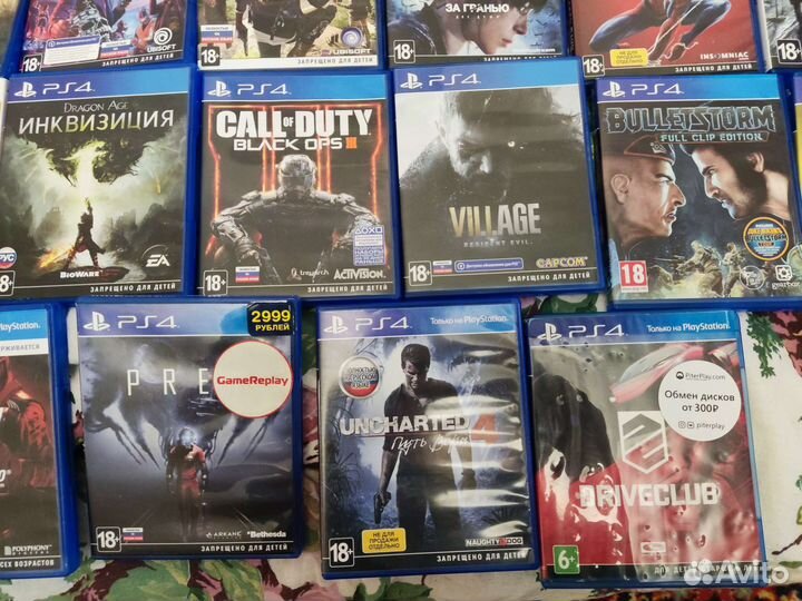 Игры ps4, диски ps4