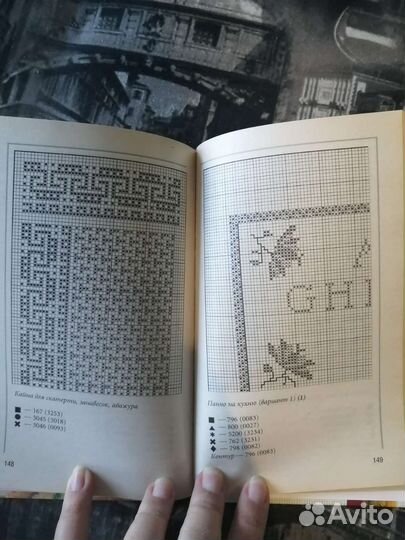 Книга с узорами (вышивание крестом)