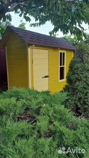 Детский игровой домик уличный деревянный