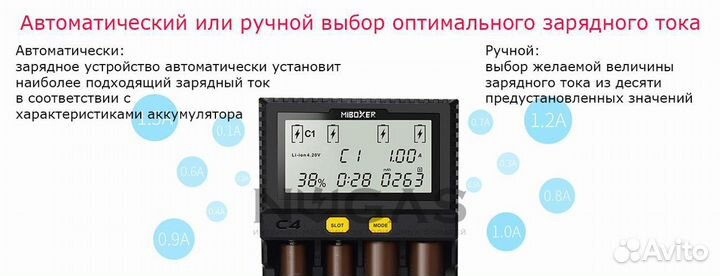 Зарядное устройство miboxer C4 1.5 А новое