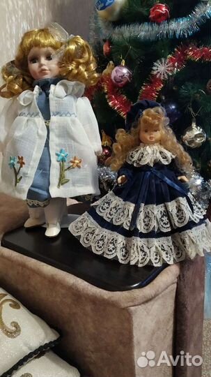 Винтажная Кукла фарфоровая 30см, 20см