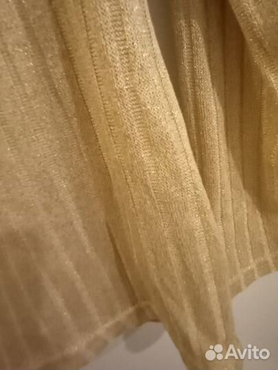 Блуза с чокером и блестящей вискоза и полиэстра