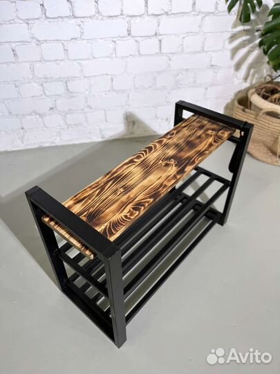 Обувница (банкетка) в прихожую для обуви, дерево