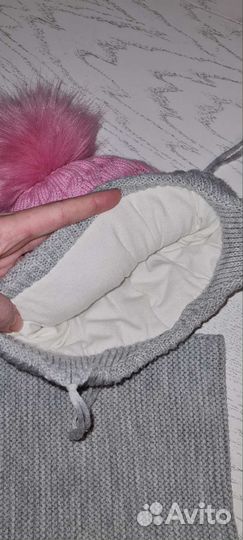 Комплект зимняя шапка+снуд для девочки