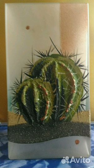 Ваза Кактус.Ручная работа