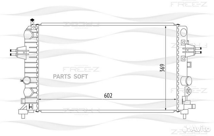 Радиатор охлаждения opel Astra/Zafira 04- 13145211