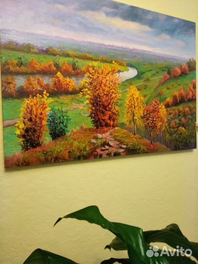 Волга,протока (картина маслом)