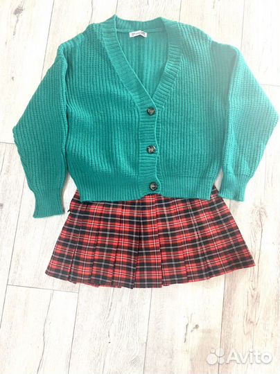 Юбка плиссе в складку мини