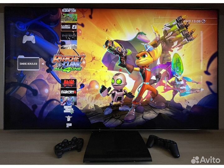 PS3 500Gb / 40 Игр / 2 Геймпада / PlayStation 3 Иг