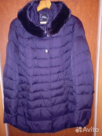 Пуховик зимний женский; размер 64-66