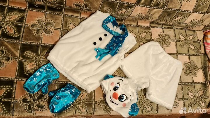 Новогодний костюм снеговика для мальчика 122