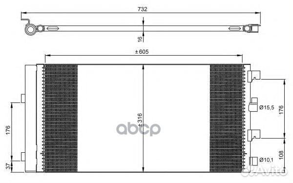 Радиатор кондиционера с осушителем 35969 NRF