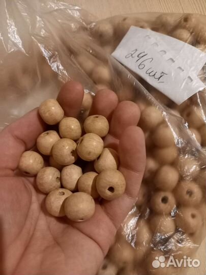 Набор бусины деревянные и пряжа (для слингобус