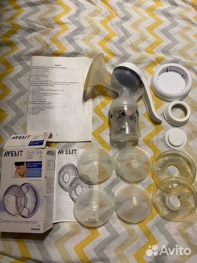 Молокоотсос nuk ручной и накладки avent