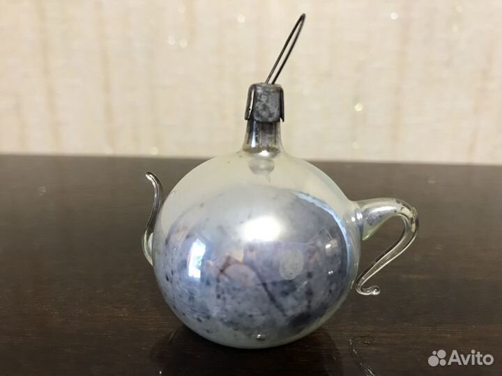 Ёлочные игрушки СССР Чайник и шар 2 штуки