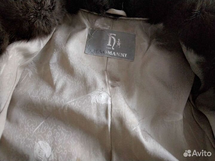 Шуба норковая с соболем