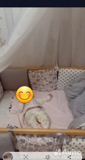 Бортики и балдахин в кроватку