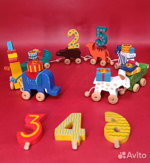 Винтажный набор деревянных подсвечников. Германия