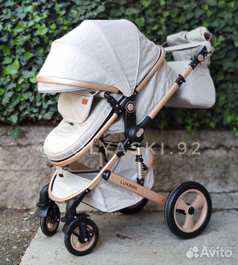 Коляска 3 в 1 Luxmom 518 (Беж)