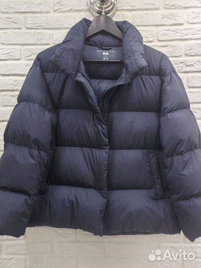 Пуховик uniqlo ultralight down синий xs-s