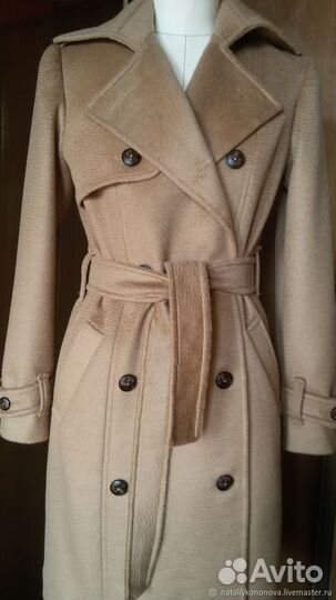 Пальто тренч из верблюжьей шерсти