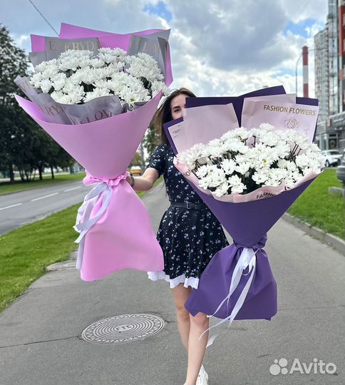 XXL Букеты из Хризантем. Свежие Цветы