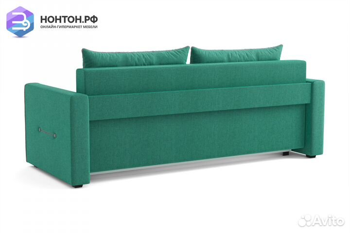 Диван еврокнижка Оригами жаккард зеленый