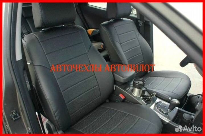 Чехлы Автопилот Ssangyong Rexton из экокожи чёрные