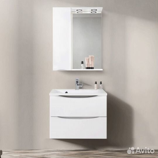 Зеркальный шкаф BelBagno marino-spc-600/750-1a-bl