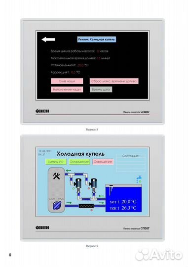 Щит управления бассейна