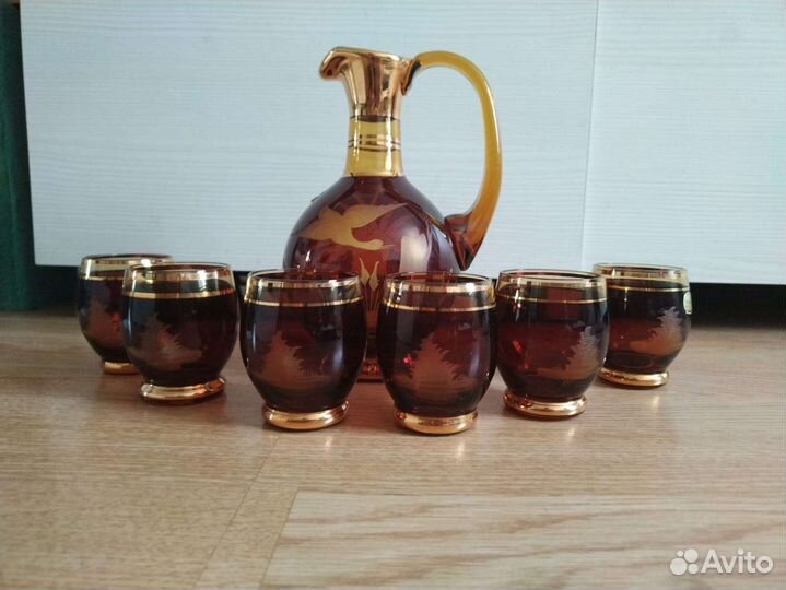 Графин с рюмками. Богемия