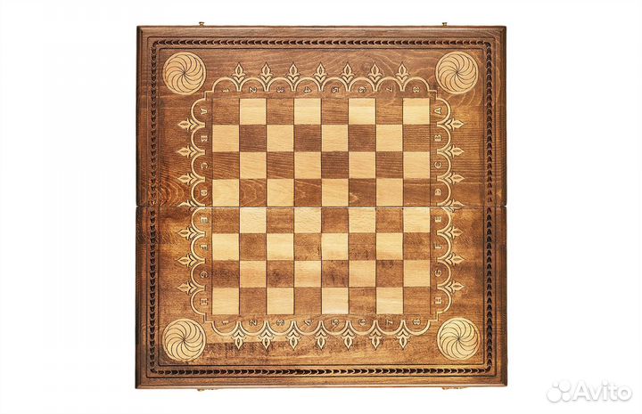 Шахматы и нарды резные Кайлас 49 х 49 см Бук Армения 62458