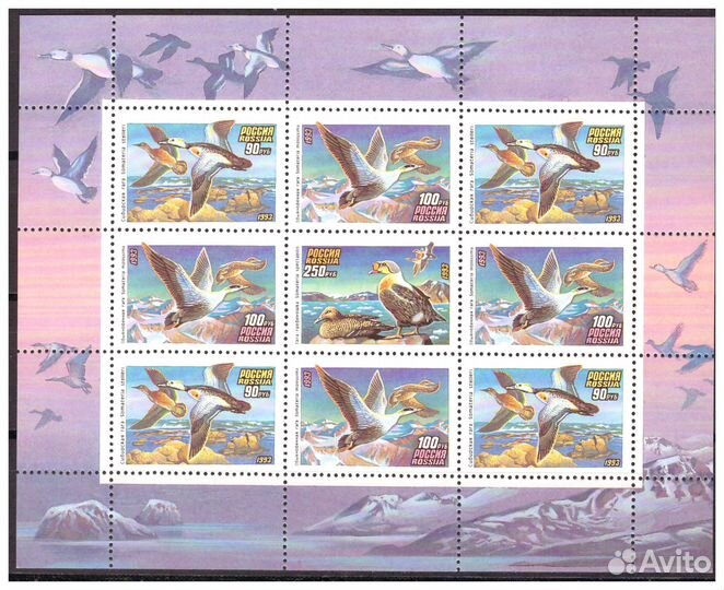 Птицы. (Подборка:марки, блоки, малые листы )