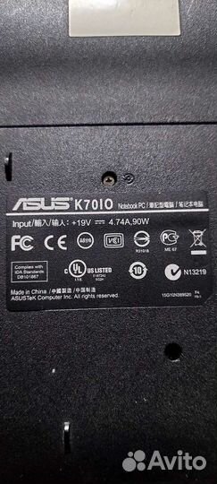 Ноутбук asus K70IO