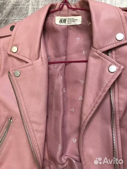 Кожаная куртка HM для девочки 116
