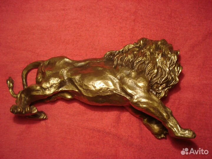 Лев Бронзовый из Бронзы Англия Большой 40см Бюст